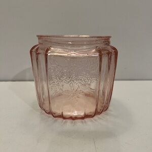 Pink Mayfair Cookie Jar Replacement Anchor Hocking Open Rose Depression Glass